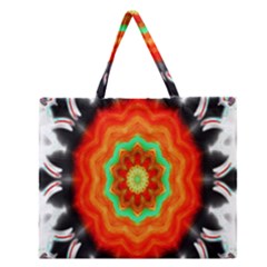 Abstract Kaleidoscope Colored Zipper Large Tote Bag by Sudhe