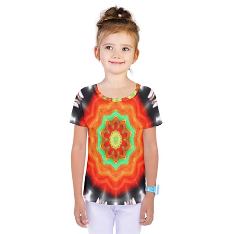 Abstract Kaleidoscope Colored Kids  One Piece Tee by Sudhe