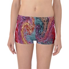 Color Rainbow Abstract Flow Merge Boyleg Bikini Bottoms by Sudhe