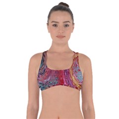 Color Rainbow Abstract Flow Merge Got No Strings Sports Bra by Sudhe