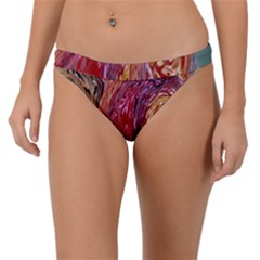 Color Rainbow Abstract Flow Merge Band Bikini Bottom by Sudhe