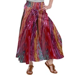 Color Rainbow Abstract Flow Merge Satin Palazzo Pants