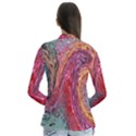 Color Rainbow Abstract Flow Merge Drape Collar Cardigan View2