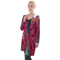 Color Rainbow Abstract Flow Merge Hooded Pocket Cardigan