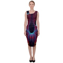 Abstract Abstracts Geometric Sleeveless Pencil Dress