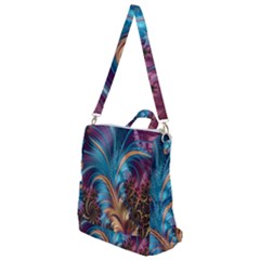 Fractal Art Artwork Psychedelic Crossbody Backpack by Sudhe