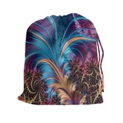 Fractal Art Artwork Psychedelic Drawstring Pouch (xxl) by Sudhe