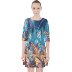 Fractal Art Artwork Psychedelic Pocket Dress by Sudhe