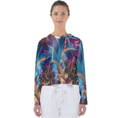 Fractal Art Artwork Psychedelic Women s Slouchy Sweat by Sudhe