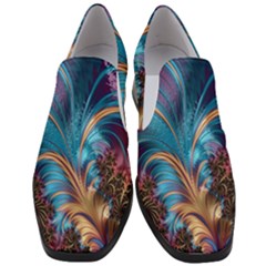 Fractal Art Artwork Psychedelic Slip On Heel Loafers