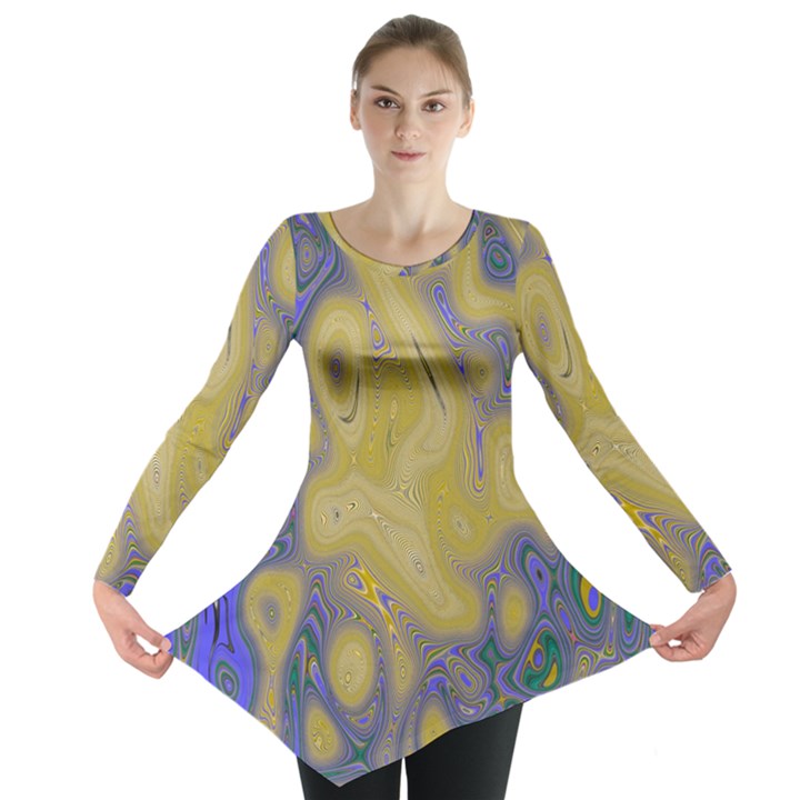 Color Explosion Colorful Background Long Sleeve Tunic 