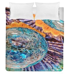 Multi Colored Glass Sphere Glass Duvet Cover Double Side (queen Size) by Sudhe