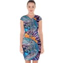 Multi Colored Glass Sphere Glass Capsleeve Drawstring Dress  View1