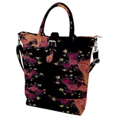 Fractal Fantasy Art Design Swirl Buckle Top Tote Bag