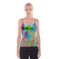 Fractal Art Psychedelic Fantasy Spaghetti Strap Top by Sudhe