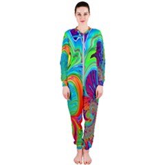 Fractal Art Psychedelic Fantasy Onepiece Jumpsuit (ladies)  by Sudhe