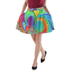 Fractal Art Psychedelic Fantasy A-line Pocket Skirt by Sudhe