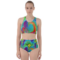 Fractal Art Psychedelic Fantasy Racer Back Bikini Set by Sudhe