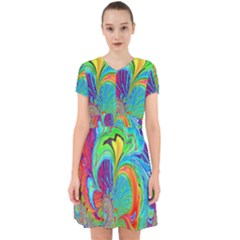 Fractal Art Psychedelic Fantasy Adorable In Chiffon Dress by Sudhe