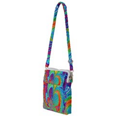 Fractal Art Psychedelic Fantasy Multi Function Travel Bag by Sudhe