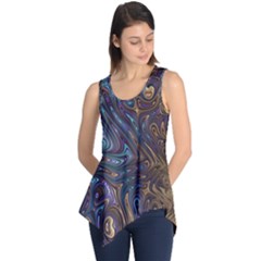 Fractal Art Artwork Globular Sleeveless Tunic by Sudhe