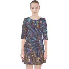 Fractal Art Artwork Globular Pocket Dress by Sudhe