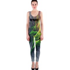 Fractal Art Paint Pattern Texture One Piece Catsuit by Sudhe