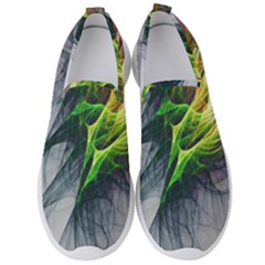 Fractal Art Paint Pattern Texture Men s Slip On Sneakers