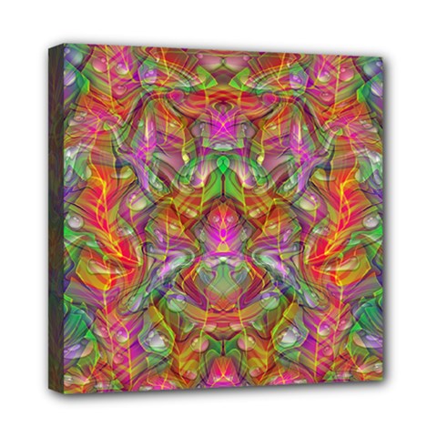 Background Psychedelic Colorful Mini Canvas 8  X 8  (stretched) by Sudhe