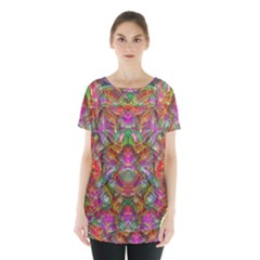 Background Psychedelic Colorful Skirt Hem Sports Top by Sudhe