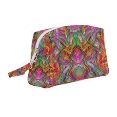 Background Psychedelic Colorful Wristlet Pouch Bag (medium) by Sudhe