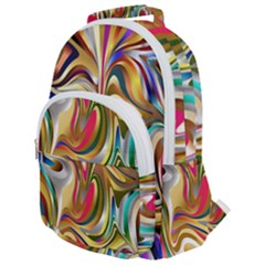 Wallpaper Psychedelic Background Rounded Multi Pocket Backpack