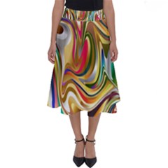 Wallpaper Psychedelic Background Perfect Length Midi Skirt by Sudhe