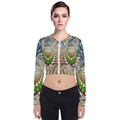 Abstract Fractal Magical Long Sleeve Zip Up Bomber Jacket by Sudhe