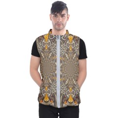 Abstract Digital Geometric Pattern Men s Puffer Vest by Sudhe