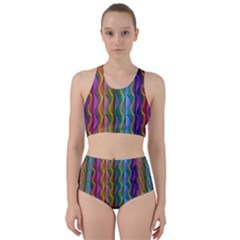 Background Wallpaper Psychedelic Racer Back Bikini Set by Sudhe