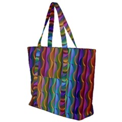 Background Wallpaper Psychedelic Zip Up Canvas Bag