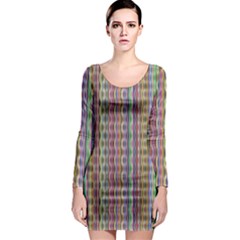 Psychedelic Background Wallpaper Long Sleeve Bodycon Dress