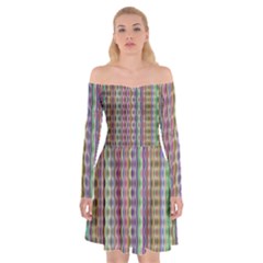 Psychedelic Background Wallpaper Off Shoulder Skater Dress by Sudhe