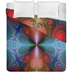 Fractal Background Design Duvet Cover Double Side (california King Size) by Sudhe