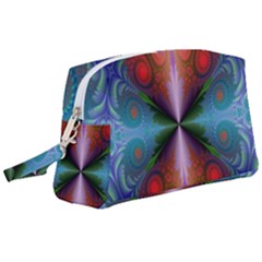 Fractal Background Design Wristlet Pouch Bag (large)