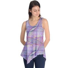 Purple Background Abstract Pattern Sleeveless Tunic by Sudhe