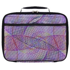 Purple Background Abstract Pattern Full Print Lunch Bag