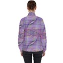 Purple Background Abstract Pattern High Neck Windbreaker (Women) View2