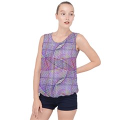 Purple Background Abstract Pattern Bubble Hem Chiffon Tank Top by Sudhe