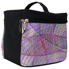 Purple Background Abstract Pattern Make Up Travel Bag (big)