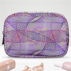 Purple Background Abstract Pattern Make Up Pouch (small)