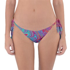 Fractal Bright Fantasy Design Reversible Bikini Bottom by Sudhe