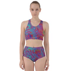 Fractal Bright Fantasy Design Racer Back Bikini Set by Sudhe