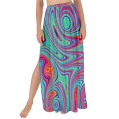 Fractal Bright Fantasy Design Maxi Chiffon Tie-up Sarong by Sudhe